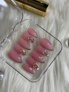 Sheer Pink with Reflective Bling