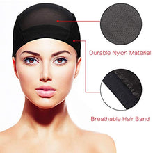 Load image into Gallery viewer, Dome Caps Stretchable Wigs Cap Spandex Dome Style Wig Caps For Men Women (8 Pack, Black Mesh Wig Caps)
